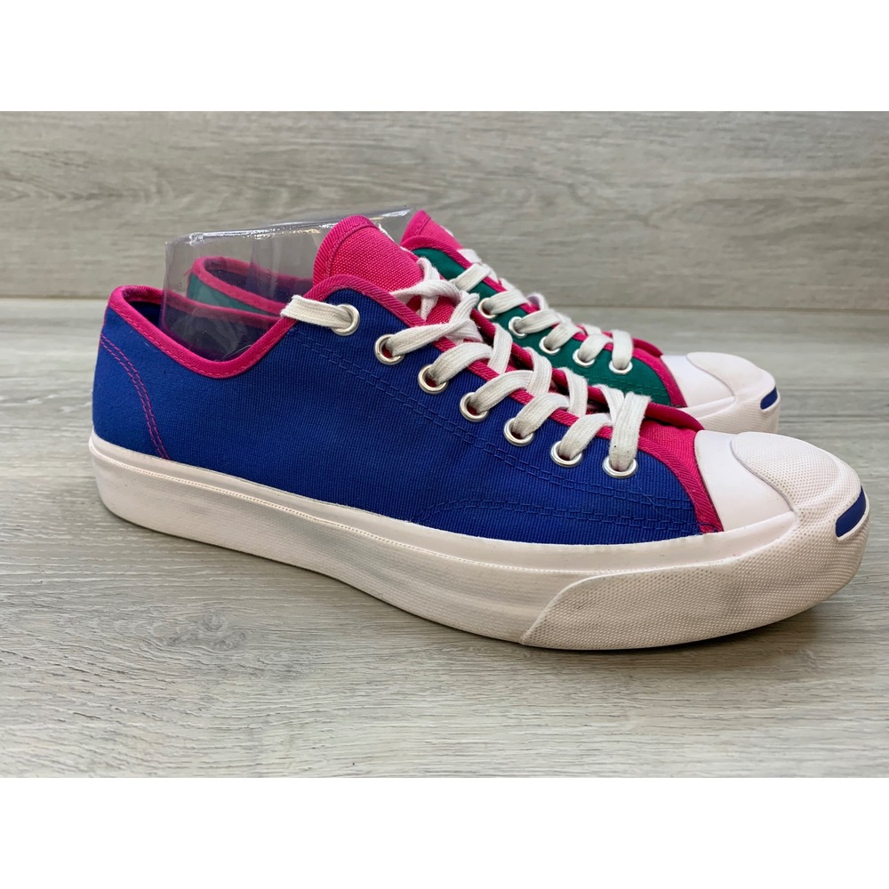 Converse Jack Purcell Colorblock Sneakers Blue Pink Green Men's 8 Casual Shoes